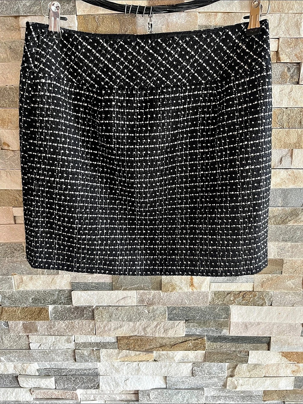 LOFT Women's Geometric Mini Skirt Black & White Size 4